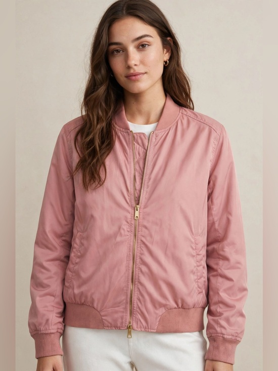 Old Navy Jackets & Blazers - Old Navy Dusty Rose Bomber Jacket with Gold Hardware